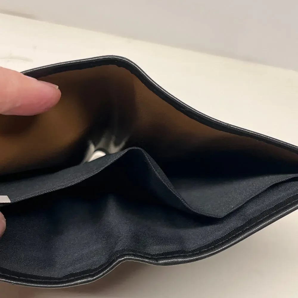 Dopp Satin Cowhide Mens Black Billfold Wallet
